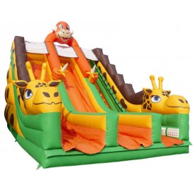 Grand Toboggan Gonflable Jungle/Singe
