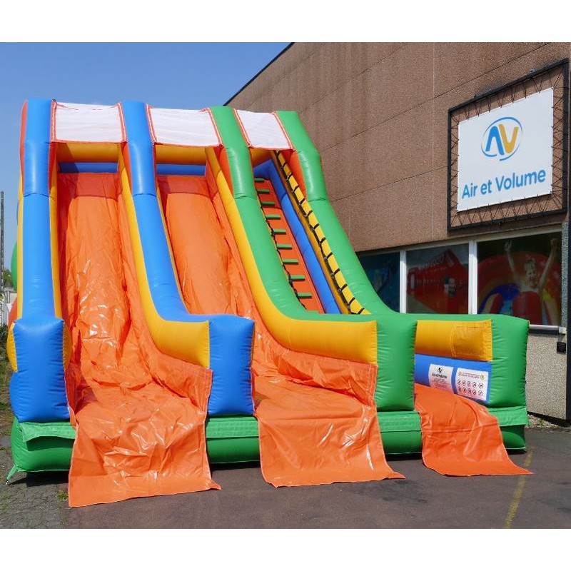 Toboggan Gonflable Couleurs Toboggan transformable en Jeu d'eau Air