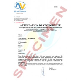 Certificat de Conformité de jeux Gonflables