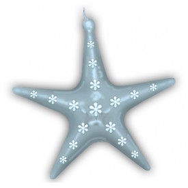 Batch of 10 stars silver 45cm