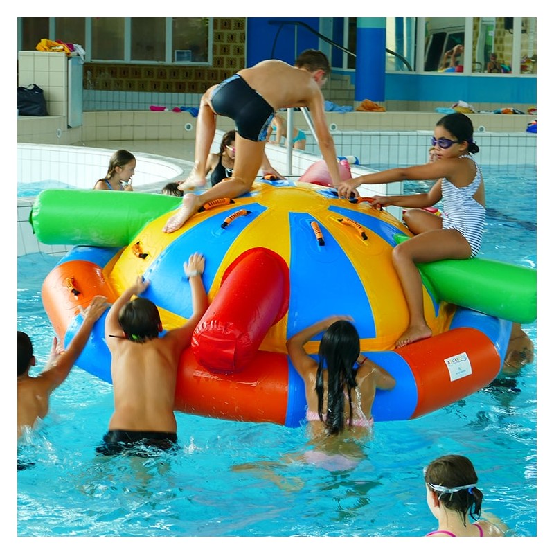 Jeu Gonflable Aquatique pour piscine : Saturne Colorée