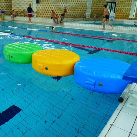 Jeu Gonflable Aquatique pour piscine : Chaîne de 3 Disques