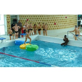 Jeu Gonflable Aquatique - Chaîne de 3 Disques - Jeu pour Piscine