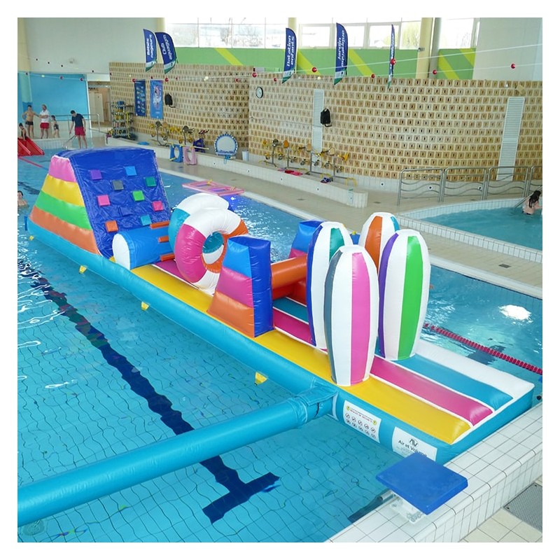 Structure Gonflable Aquatique pour piscine : Parcours Couleurs PM