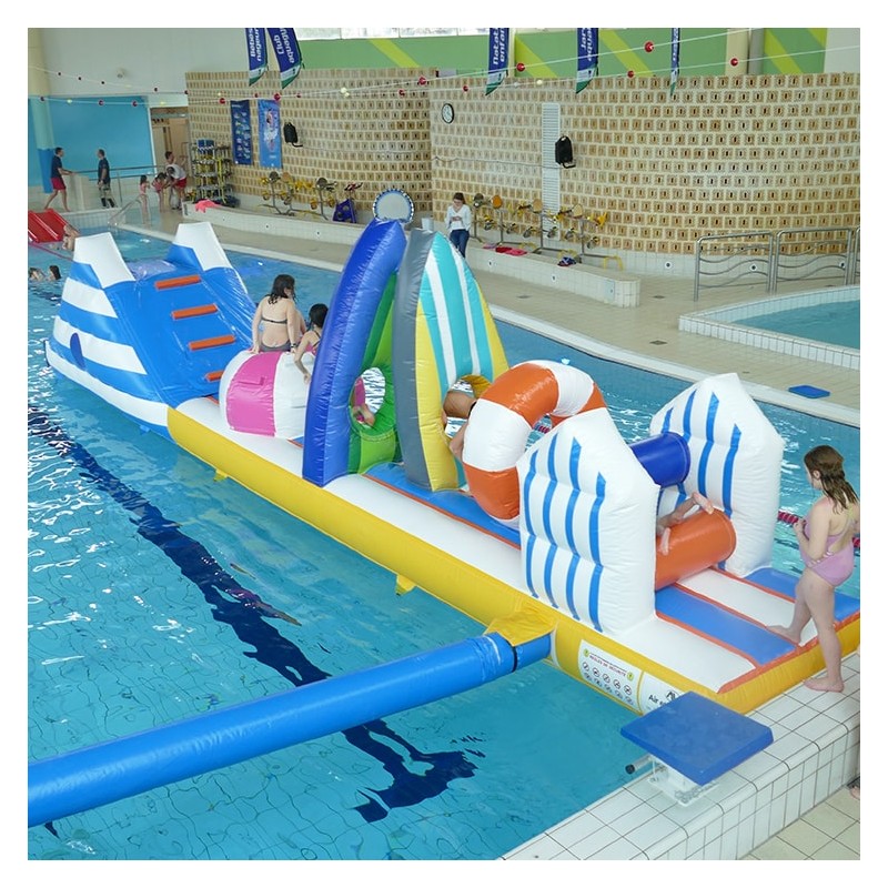 Structure Gonflable Aquatique pour piscine : Parcours Plage