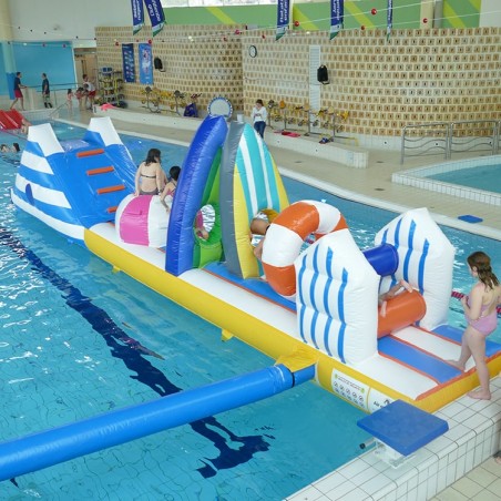 Structure Gonflable Aquatique pour piscine : Parcours Plage