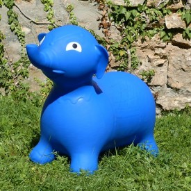 Éléphant Gonflable Bleu - Animal Sauteur Rebondissant