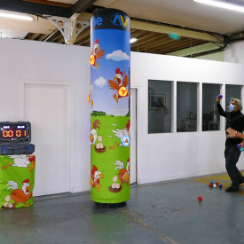 Colonne Gonflable pour Jeu Interactif Ball Trap Poules