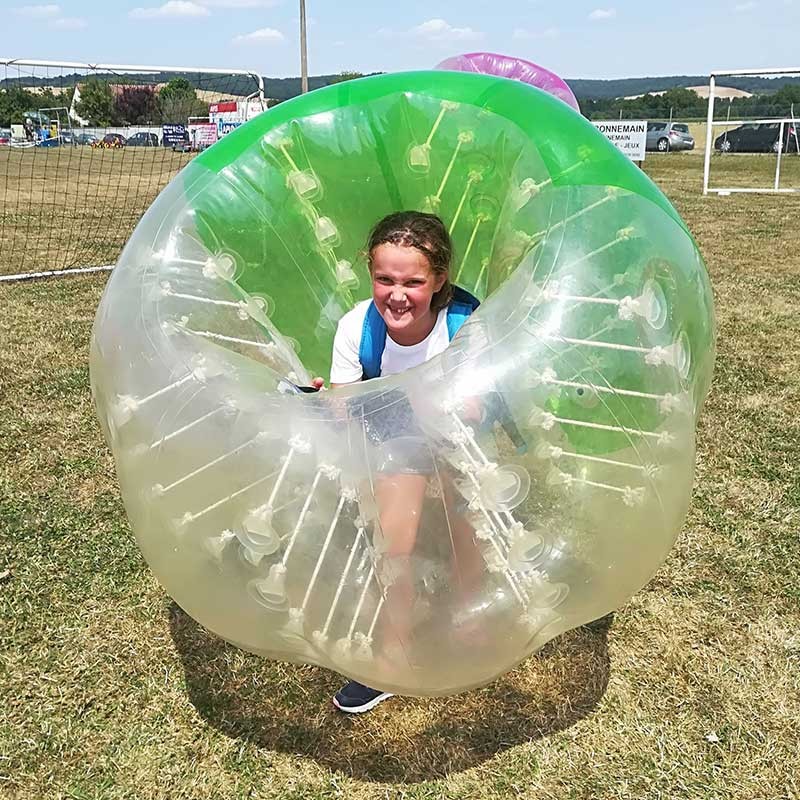 Bumper Ball Enfant Verte - Bubble Foot - Jeu gonflable à sensation - Air et  Volume