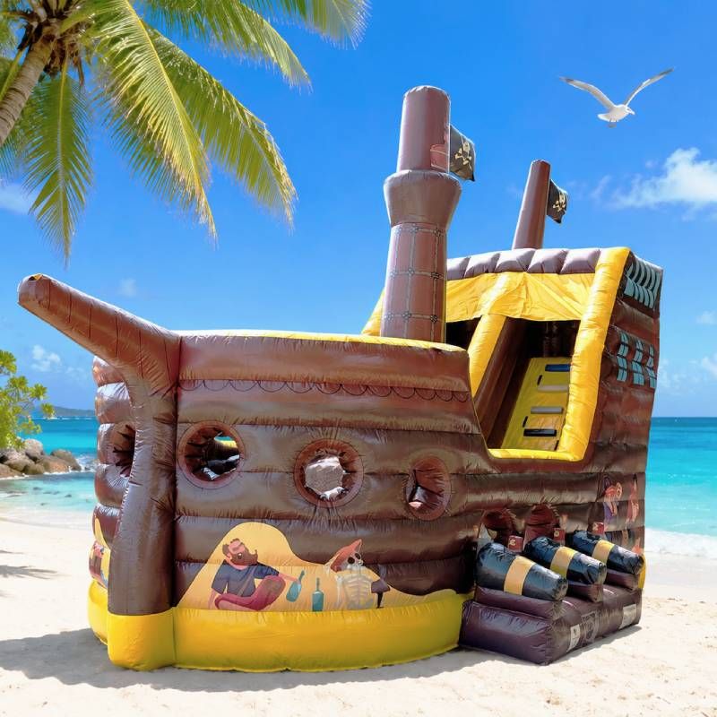 Toboggan Gonflable Bateau Pirate