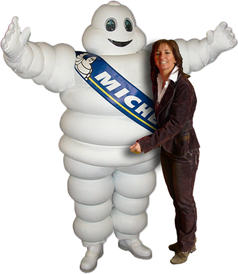 Bibendum Michelin en Costume Gonflable