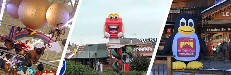 Décors Gonflables & PLV pour magasins