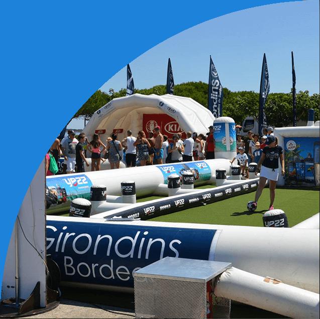 Inflatable sports fields