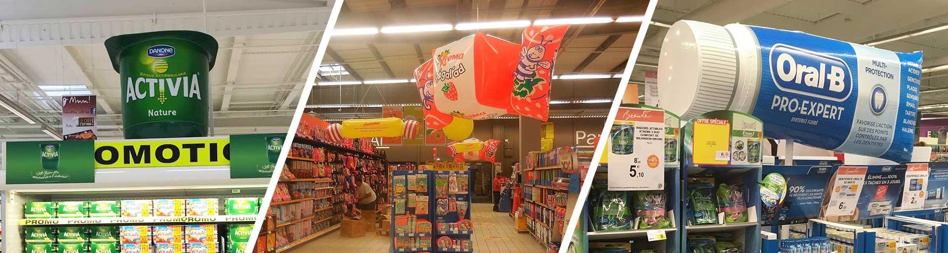 PLV Gonflable de packagings - Galerie