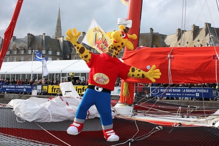 Costume Gonflable - Mascotte Girafon - Crêpes Whaou - Départ Route du Rhum