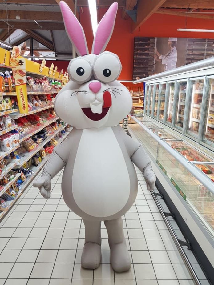 Mascotte Lapin Intermarché - Costume Gonflable