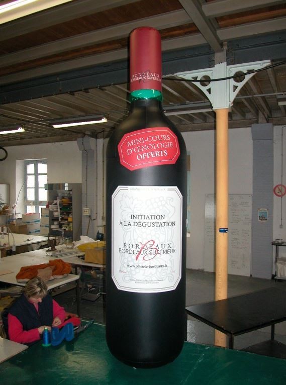 PLV Gonflable - Bouteille de Vin Bordeau Supérieur