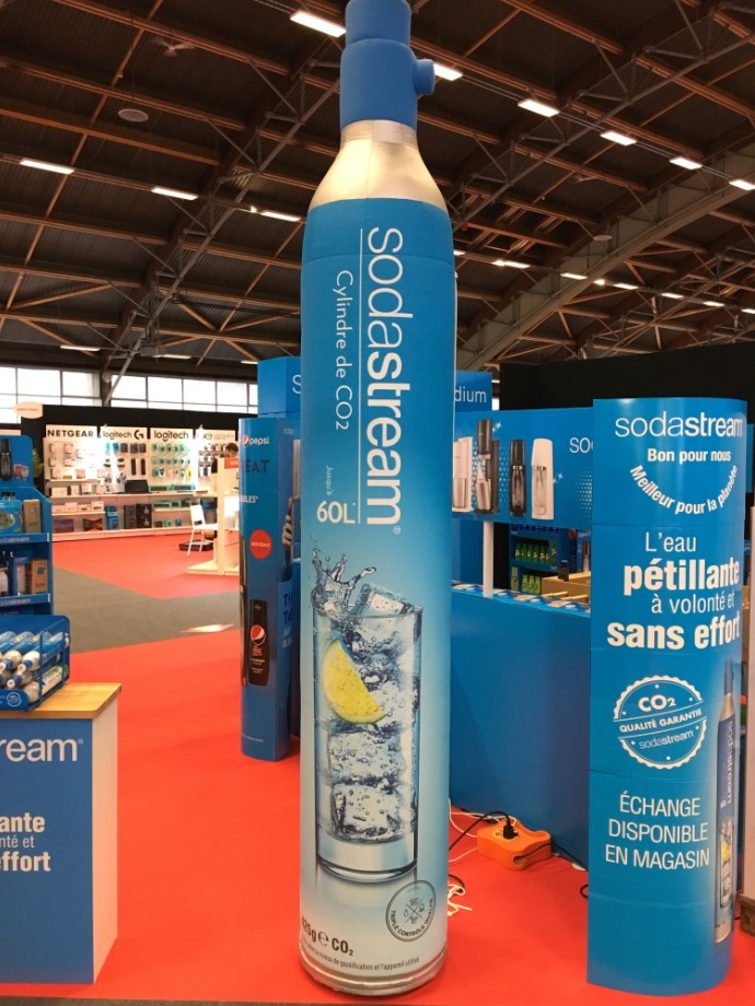 PLV Gonflable - Sodastream - Bouteille Cylindre CO2