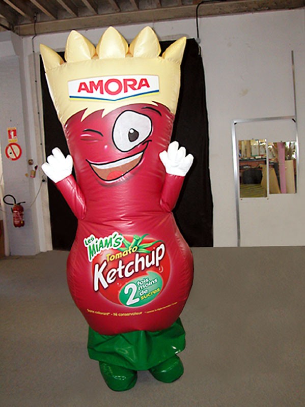 Costume Gonflable de Packaging - Sauce Ketchup Amora