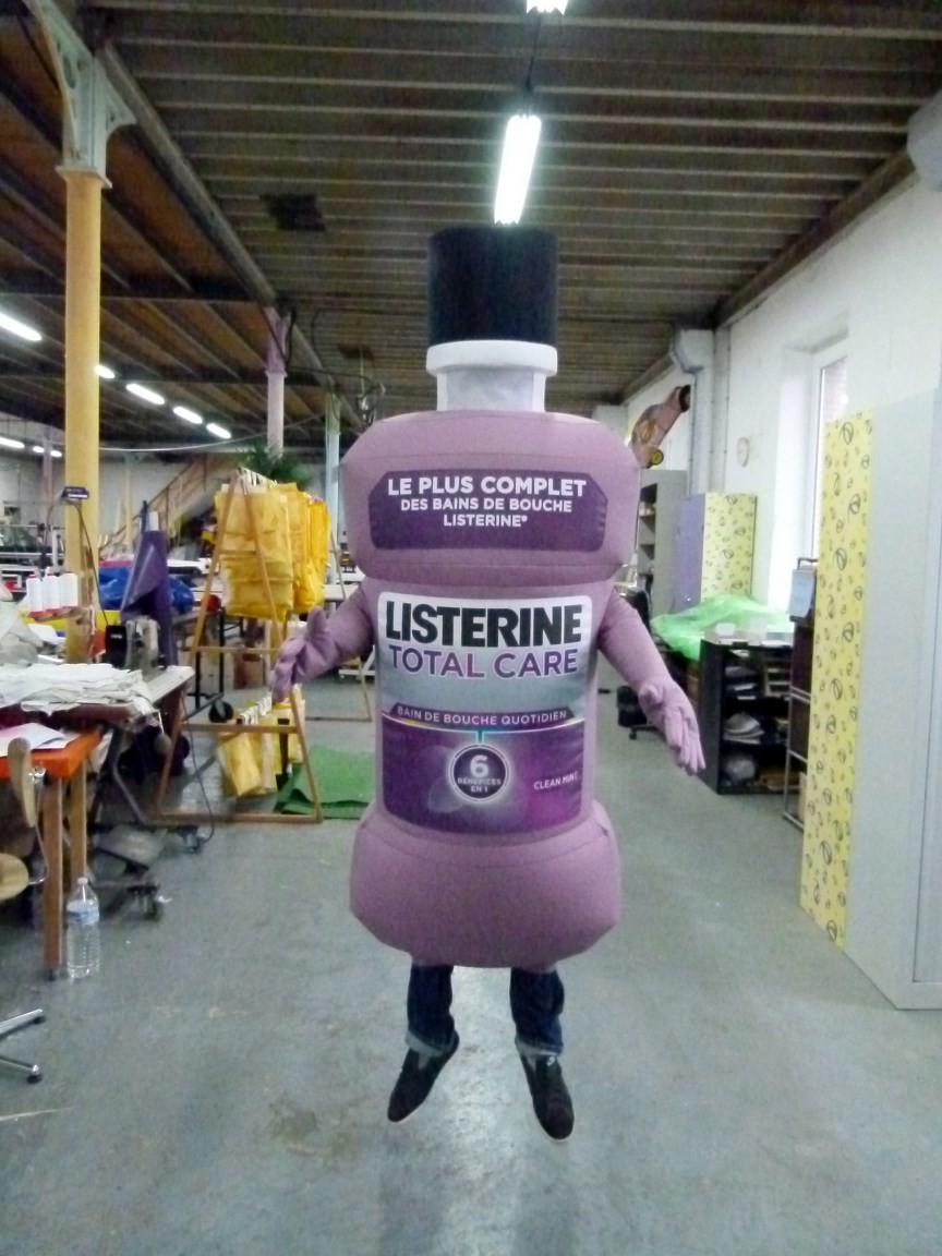 Costume Gonflable de Packaging - Bouteille Listerine